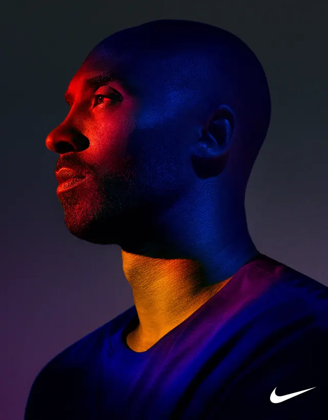 Portrait with Dual-Tone Lighting, dark-mode, photographic, dark