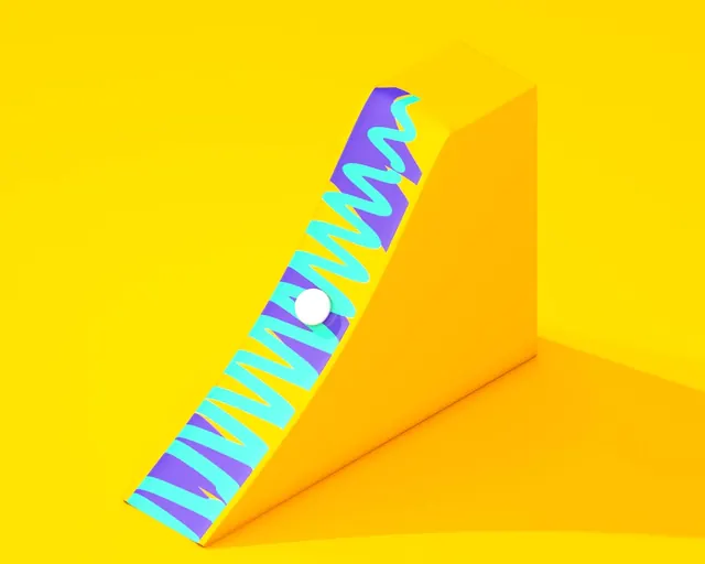 Yellow 3D Geometric Typography, neo-brutalist, 3d-render, vibrant