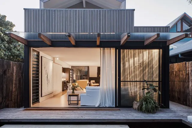 Modern Architectural Interior and Exterior, minimal, luxury, warm