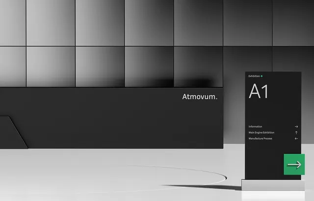 Atmowyum A1 Product Display, minimal, corporate-clean, monochrome