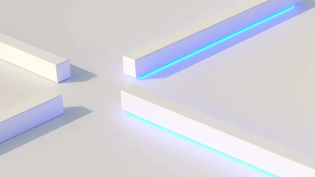Abstract 3D Geometric Composition, minimal, geometric, light
