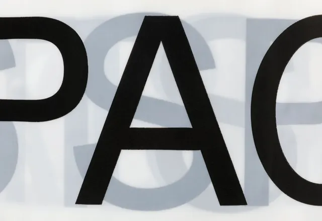 Overlapping Typography Detail, minimal, swiss, monochrome