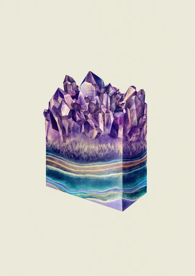 Crystalline Abstract Graphic, abstract, 3d-render, vibrant