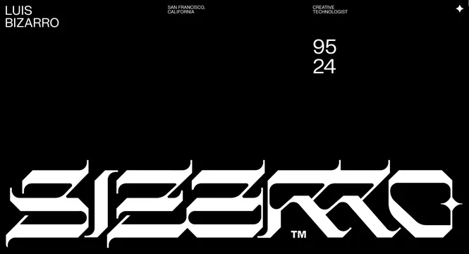 Luis Bzarro Identity, minimal, brutalist, monochrome
