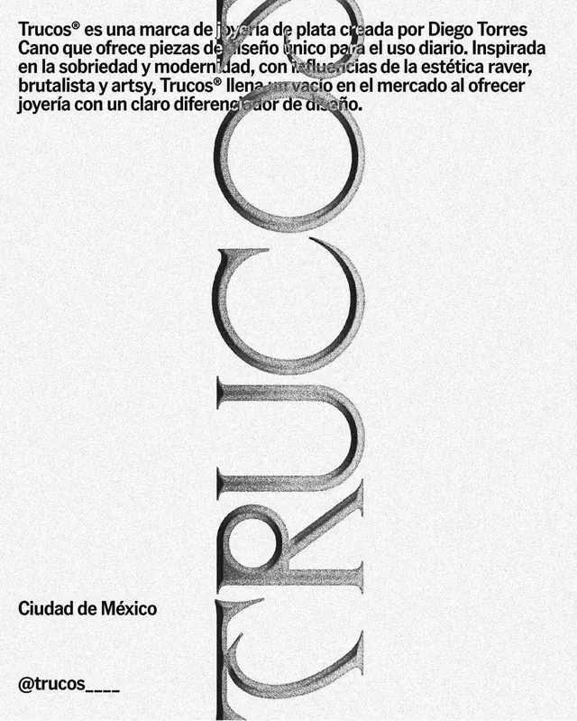 Trucos Branding Identity, brutalist, monochrome, monochrome