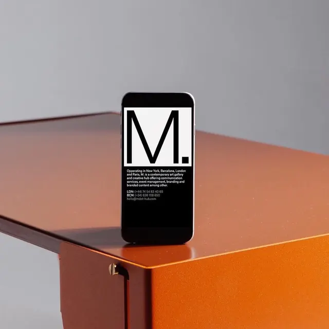 Minimalist Mobile UI Mockup, minimal, corporate-clean, high-contrast