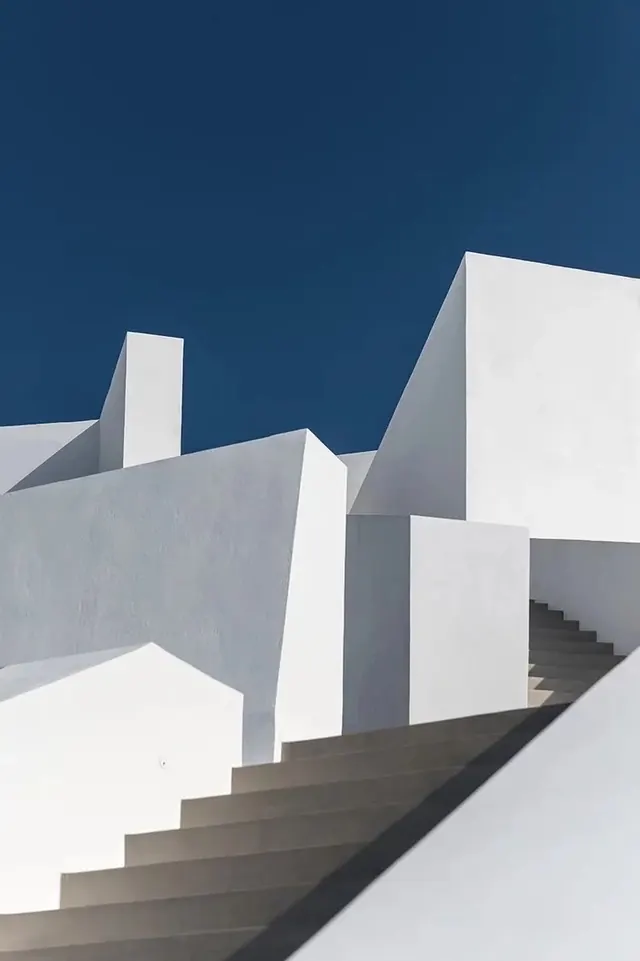 Abstract Architectural Geometry, minimal, geometric, high-contrast