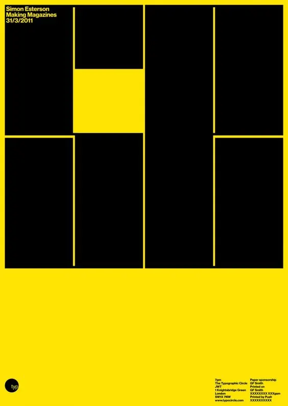 Geometric Grid Layout, swiss, minimal, high-contrast