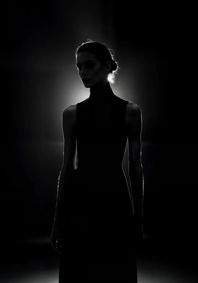 High-Contrast Portrait, monochrome, minimal, monochrome