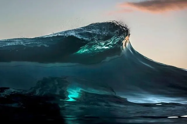 Ocean Wave Photography, photographic, abstract, dark