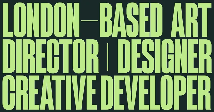 London-Based Art Director Identity