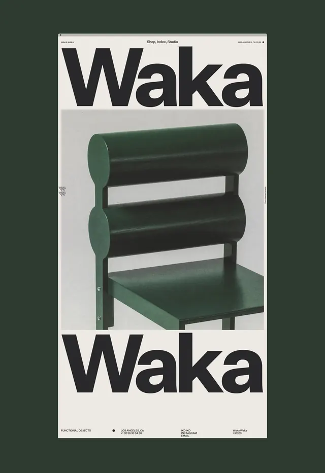 Waka Brand Identity, minimal, corporate-clean, dark