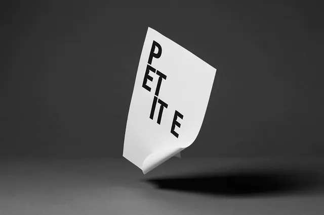 3D Folded Paper Typography, minimal, geometric, monochrome