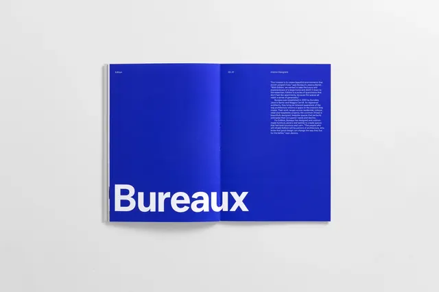 Blue Brand Identity Spread, minimal, swiss, high-contrast