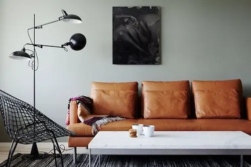Modern Living Room Interior, minimal, light-mode, muted