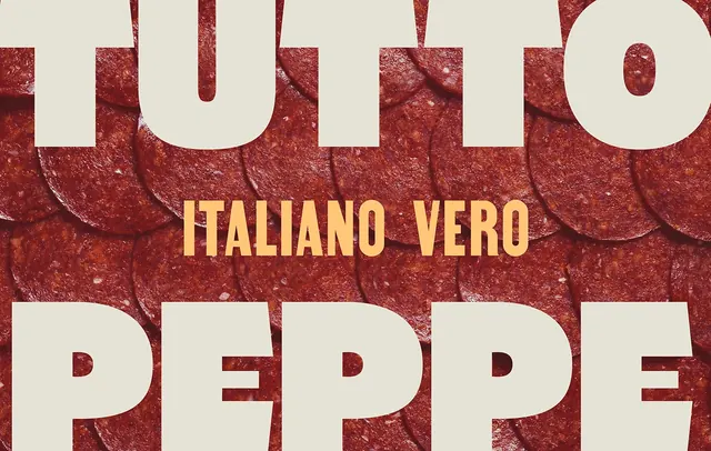 Tutto Italiano Vero Peppe Branding, maximalist, flat, high-contrast