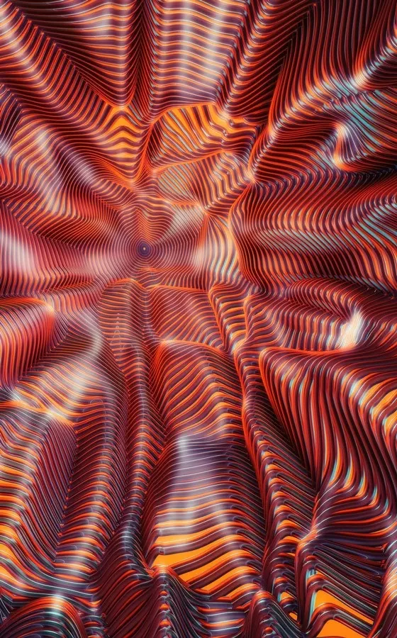 Abstract Rippled Texture, organic, gradient-heavy, warm