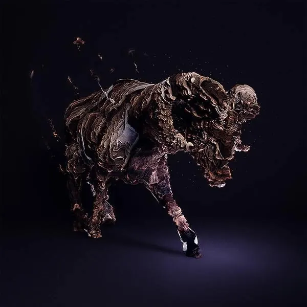 3D Rendered Metallic Creature