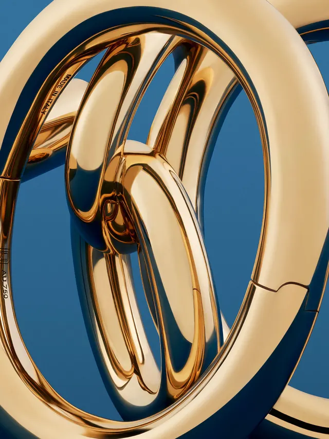 Gold and Blue Abstract Graphic