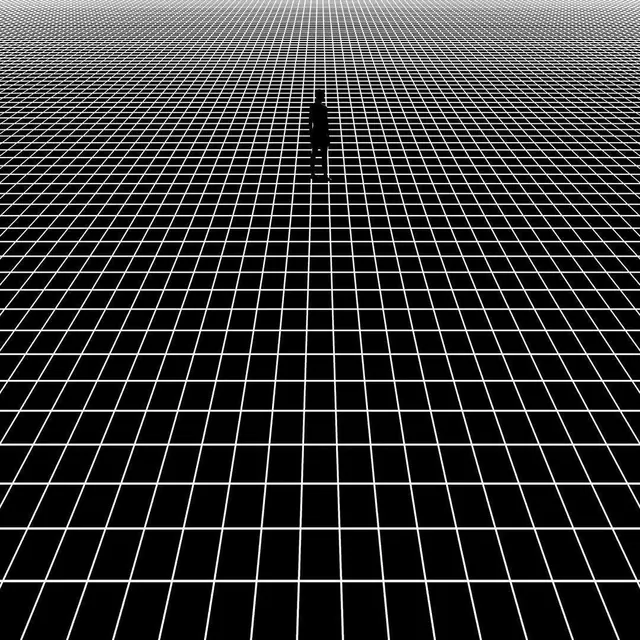 Perspective Grid System, minimal, technical, monochrome