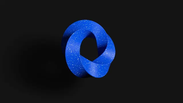 Blue Abstract Ring, 3d-render, abstract, dark