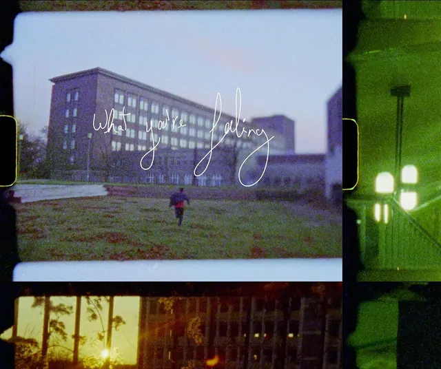 Architectural Collage with Script Overlay, editorial, organic, muted