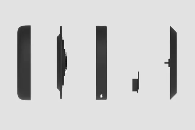 Vertical Geometric Shapes, minimal, geometric, monochrome