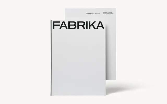 FABRIKA Identity Mockup, minimal, swiss, monochrome