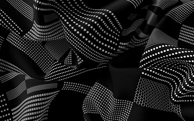 Abstract Wavy Pattern, abstract, geometric, monochrome