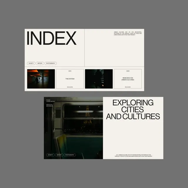 INDEX Editorial Layout, swiss, minimal, light