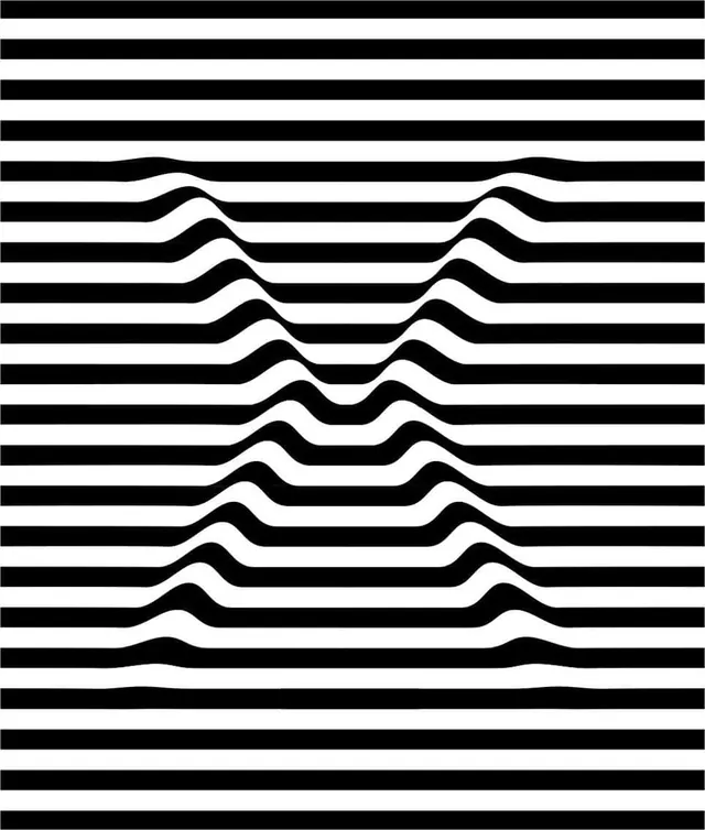 Abstract Geometric Waveform, minimal, geometric, monochrome