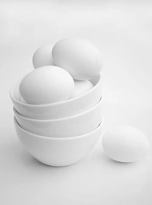 Stacked White Ceramics, minimal, monochrome, monochrome