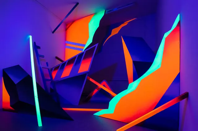 Abstract Geometric 3D Composition, abstract, geometric, vibrant