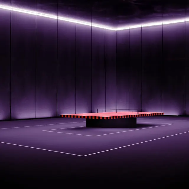 Futuristic Purple Studio Space, minimal, dark-mode, dark