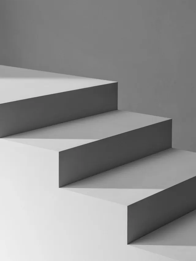 Monochrome Geometric Steps, minimal, geometric, monochrome