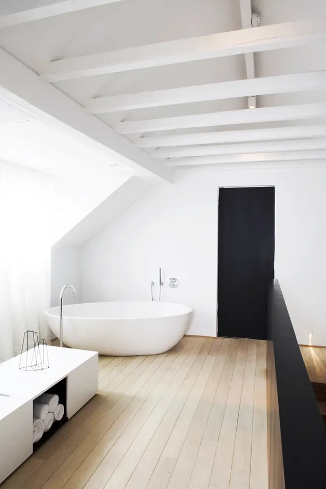 Minimalist Bathroom Interior, minimal, light-mode, light