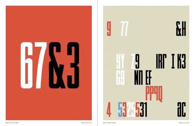 Numeric Typography Study, brutalist, minimal, high-contrast