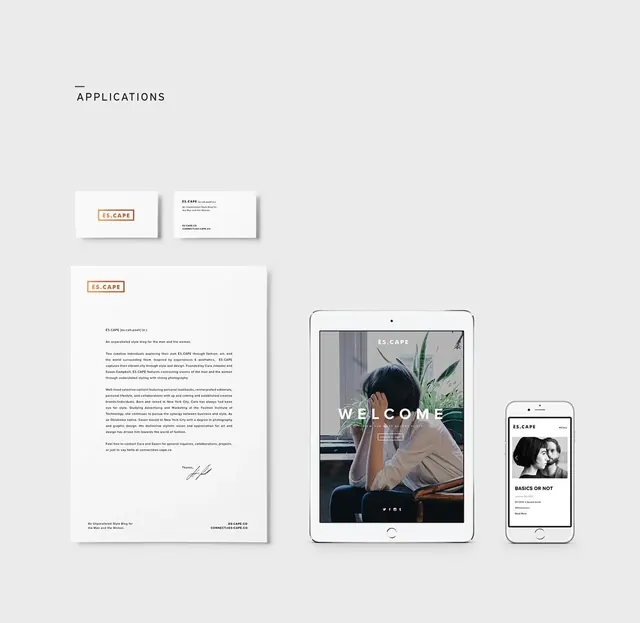 Brand Identity Applications, minimal, corporate-clean, light