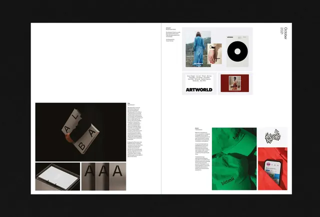Brand Identity Presentation Layout, minimal, swiss, light