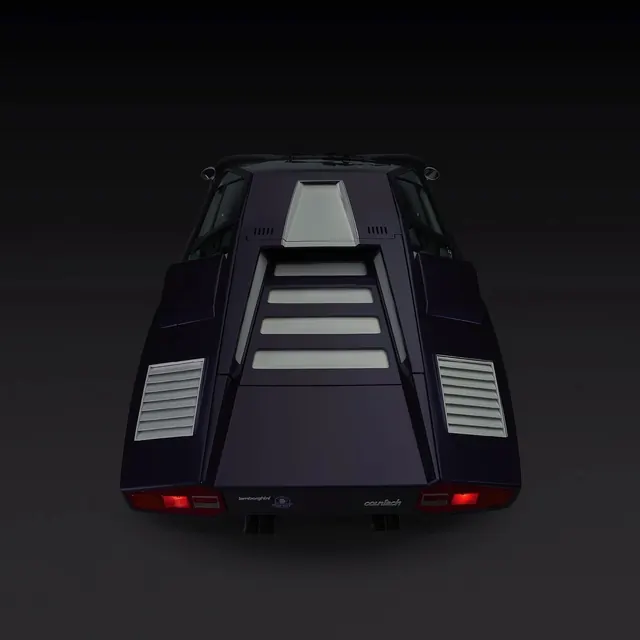 Futuristic Vehicle Rear View, minimal, technical, dark