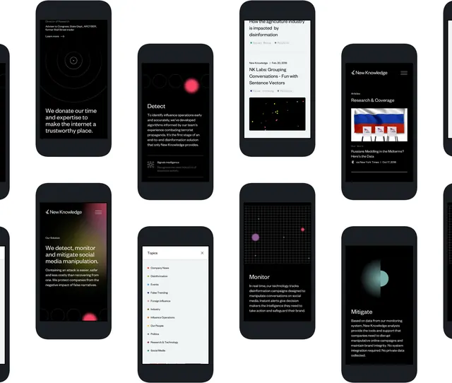 Mobile App UI Showcase, dark-mode, minimal, dark