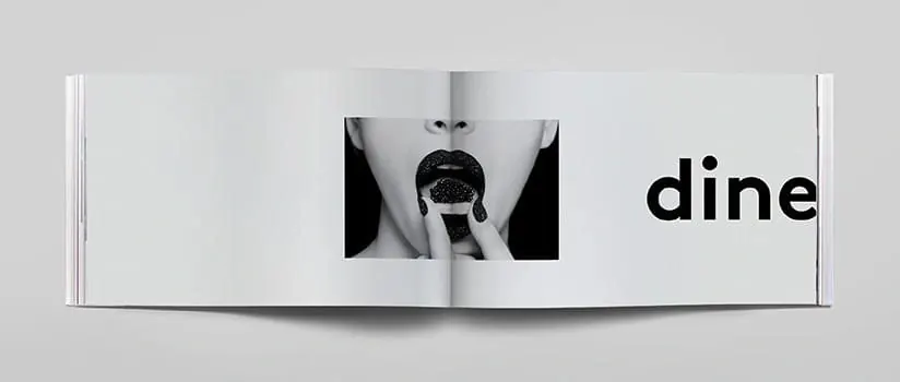 Dine Branding Mockup, minimal, monochrome, monochrome