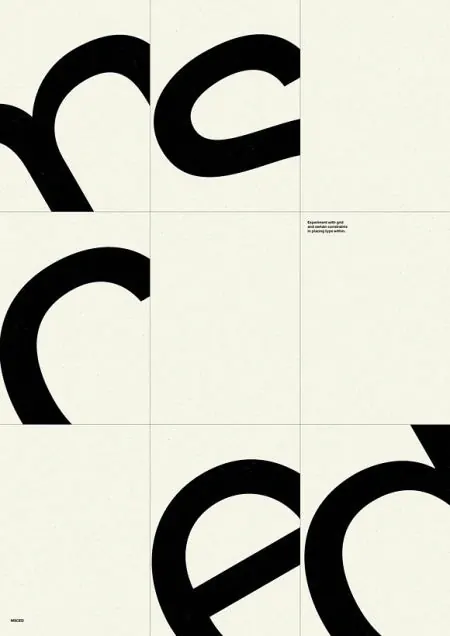 Abstract Geometric Letterforms, minimal, swiss, high-contrast