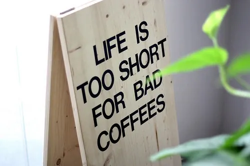 Coffee Shop Signage, minimal, organic, light