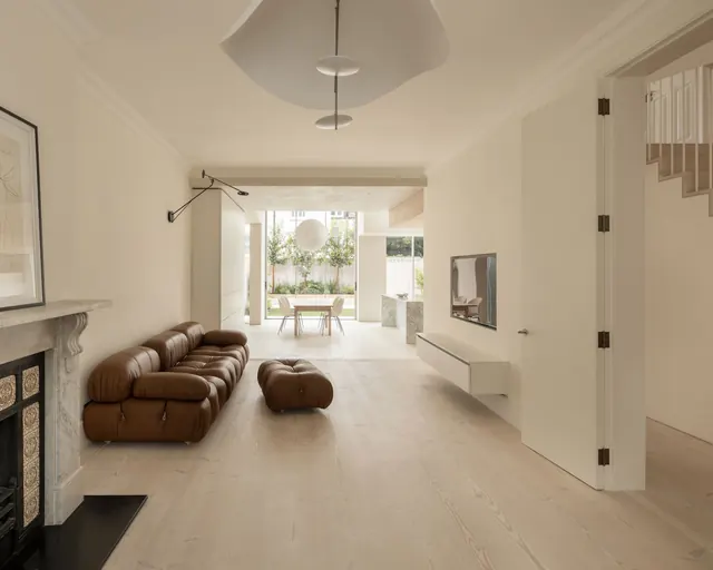 Warm-toned Minimalist Interior Photograph, minimal, photographic, warm