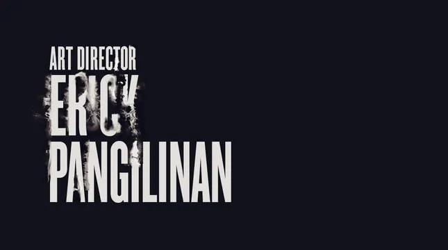 The Last of Us" title sequence design, bold, minimal, monochrome