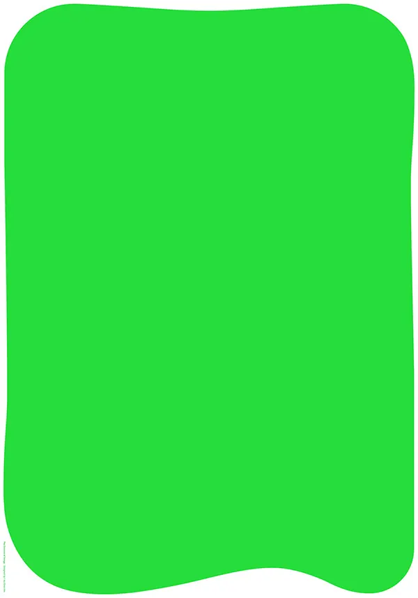 Abstract green and white geometric form, abstract, minimal, vibrant