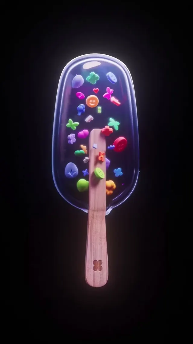 Translucent Popsicle, playful, dark