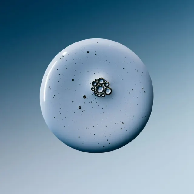 3D rendered spheres with scattered particles, 3d-render, minimal, cool