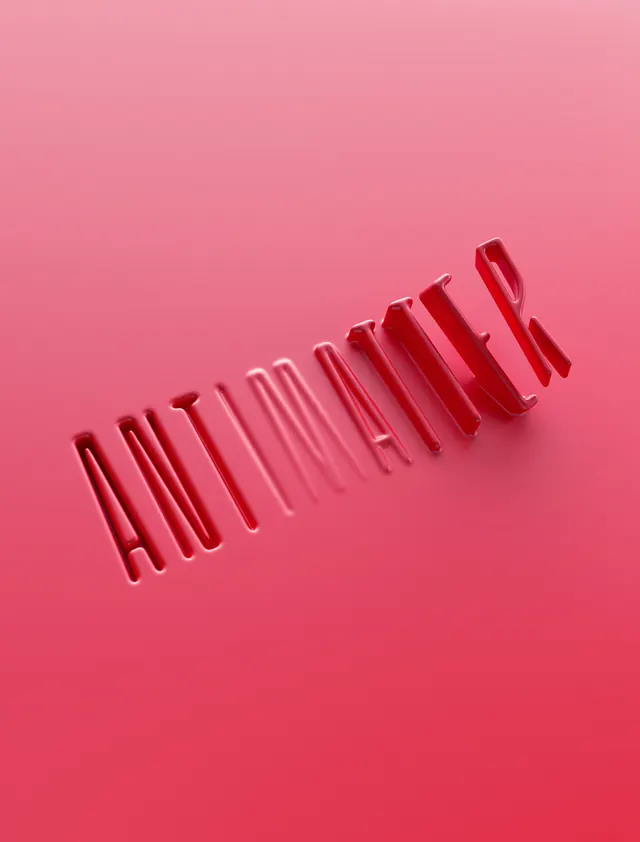 Antimatter lipstick collection, 3d-render, playful, vibrant